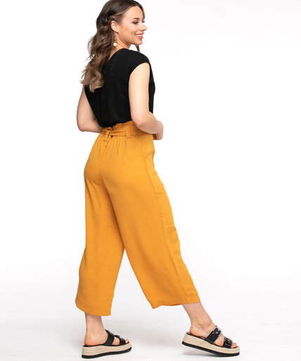 Wide Leg Pull-On Crop Pant Image 2