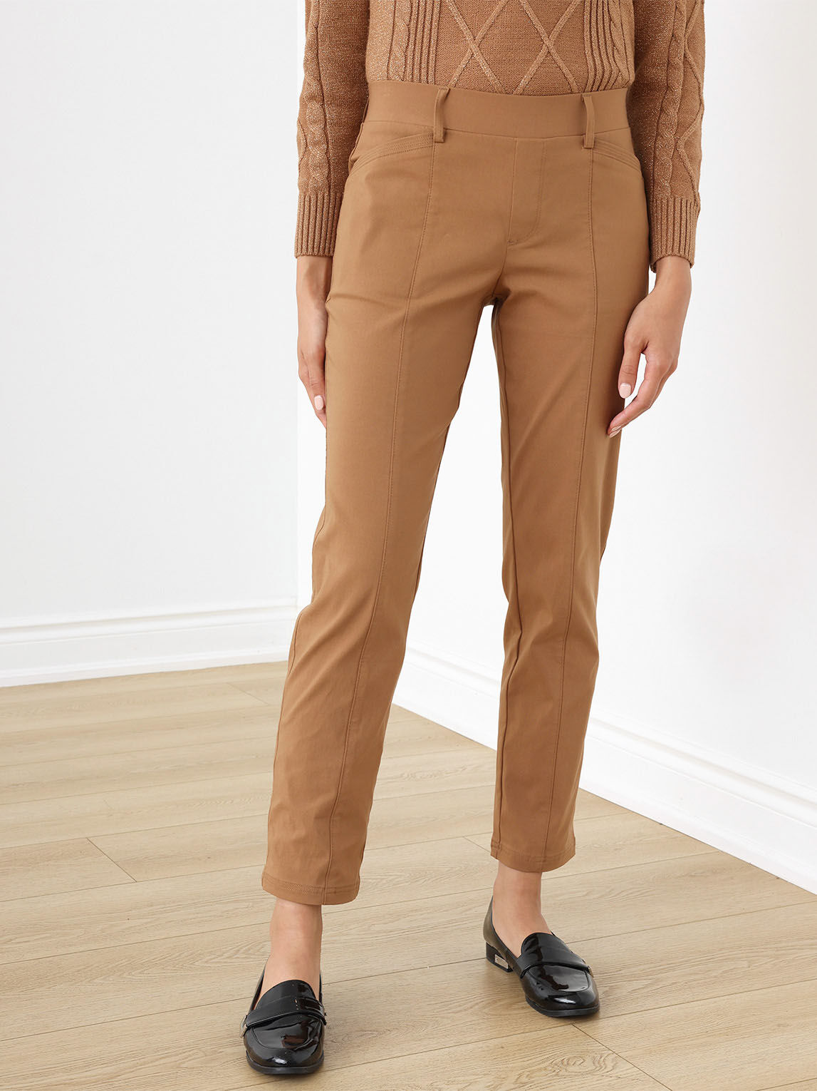 Microtwill Slim-Leg Pull-On Pant