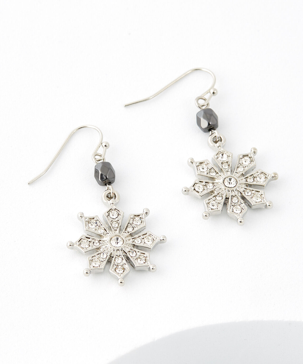 Dangling store snowflake earrings