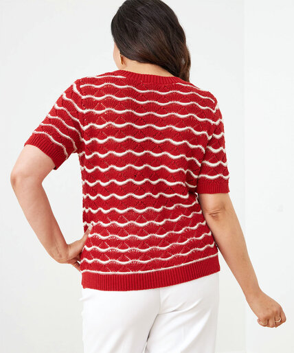 Short Sleeve V-Neck Sweater Image 5
