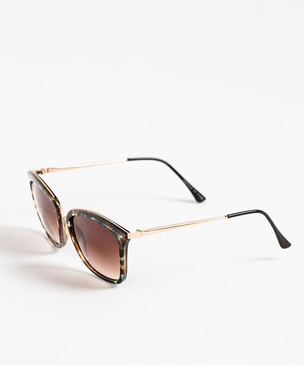 Brown Metal Frame Sunglasses Image 2