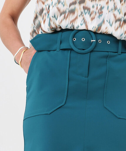 Petite Belted Pencil Skirt Image 4