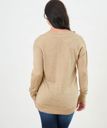 V-Neck Tunic Sweater Image 3