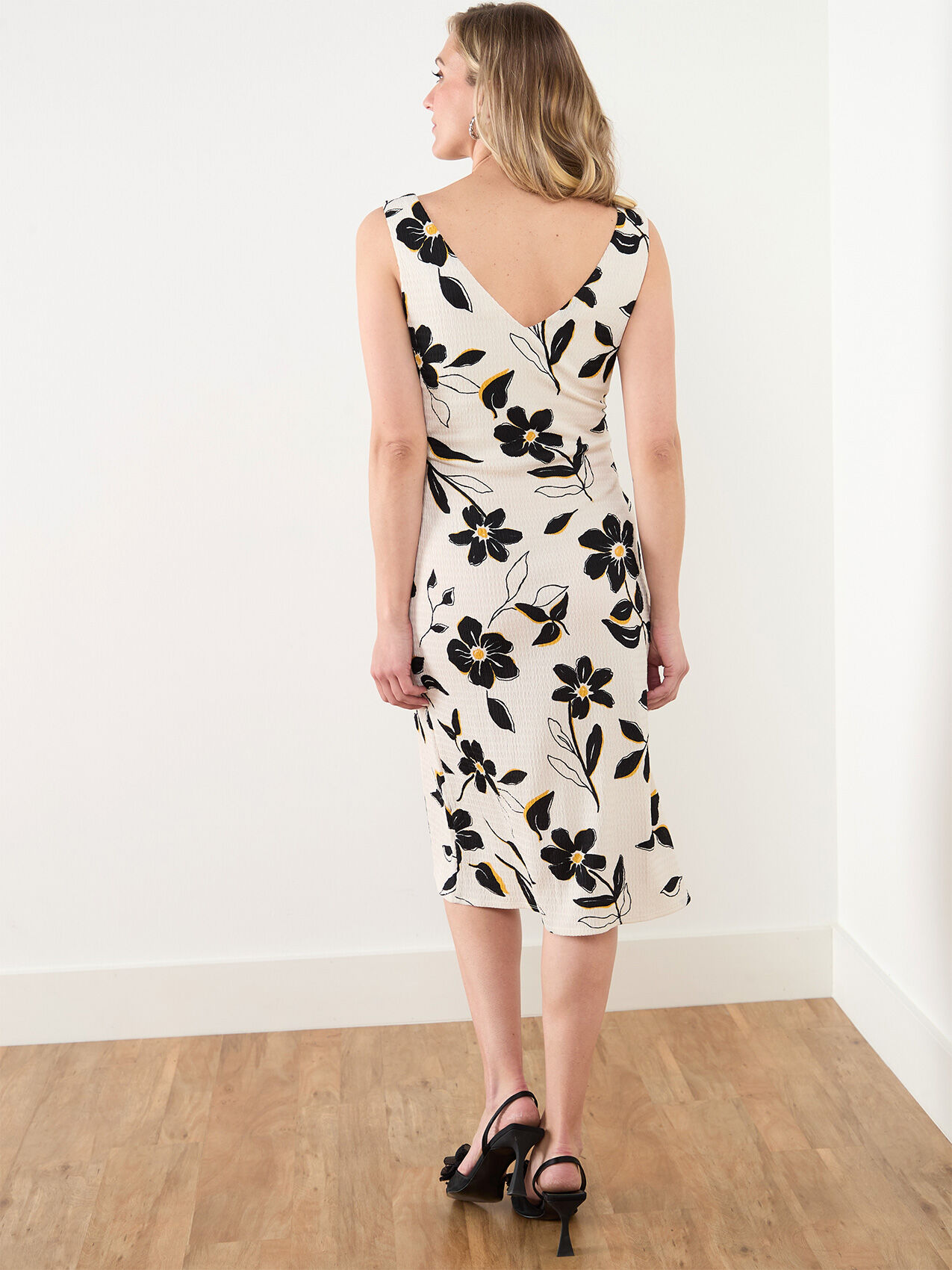 Floral Wrap Dress with Side Knot Cleo 4000010841