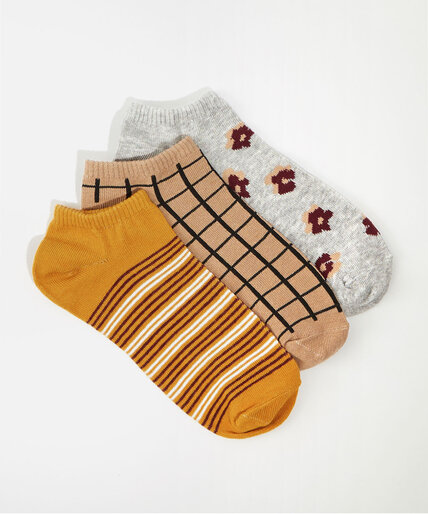 Patterned Ankle Sock 3-Pack Image 1