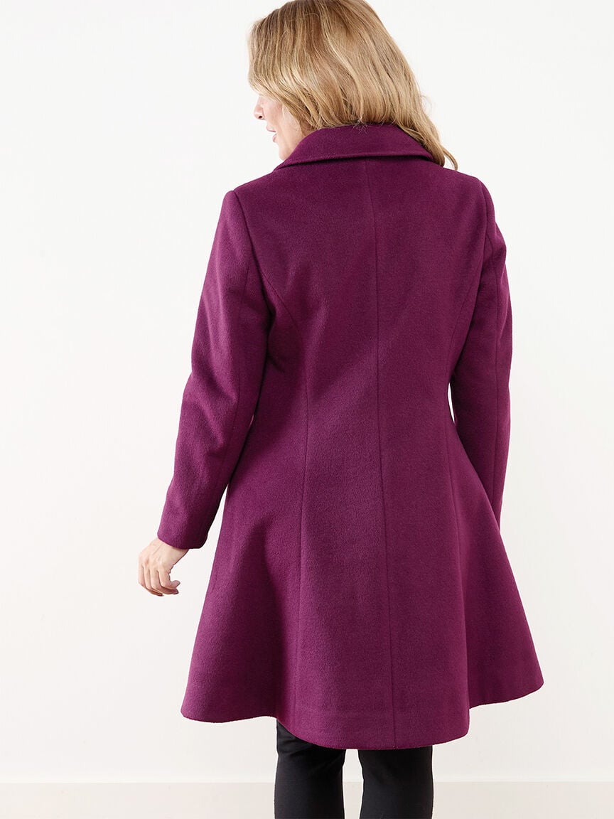 Petite fit and flare coat Cleo Blackberry L