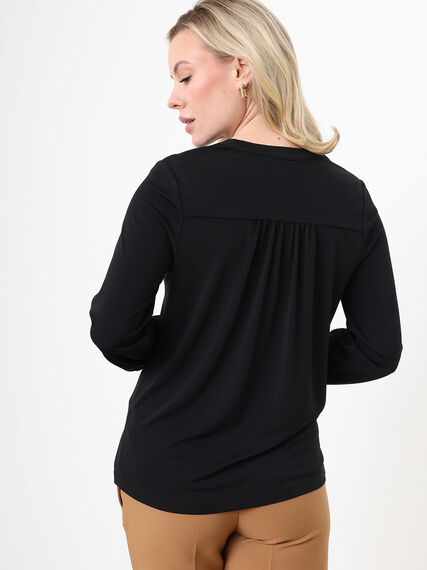 Petite Stretch Crepe Relaxed Fit Top Image 2
