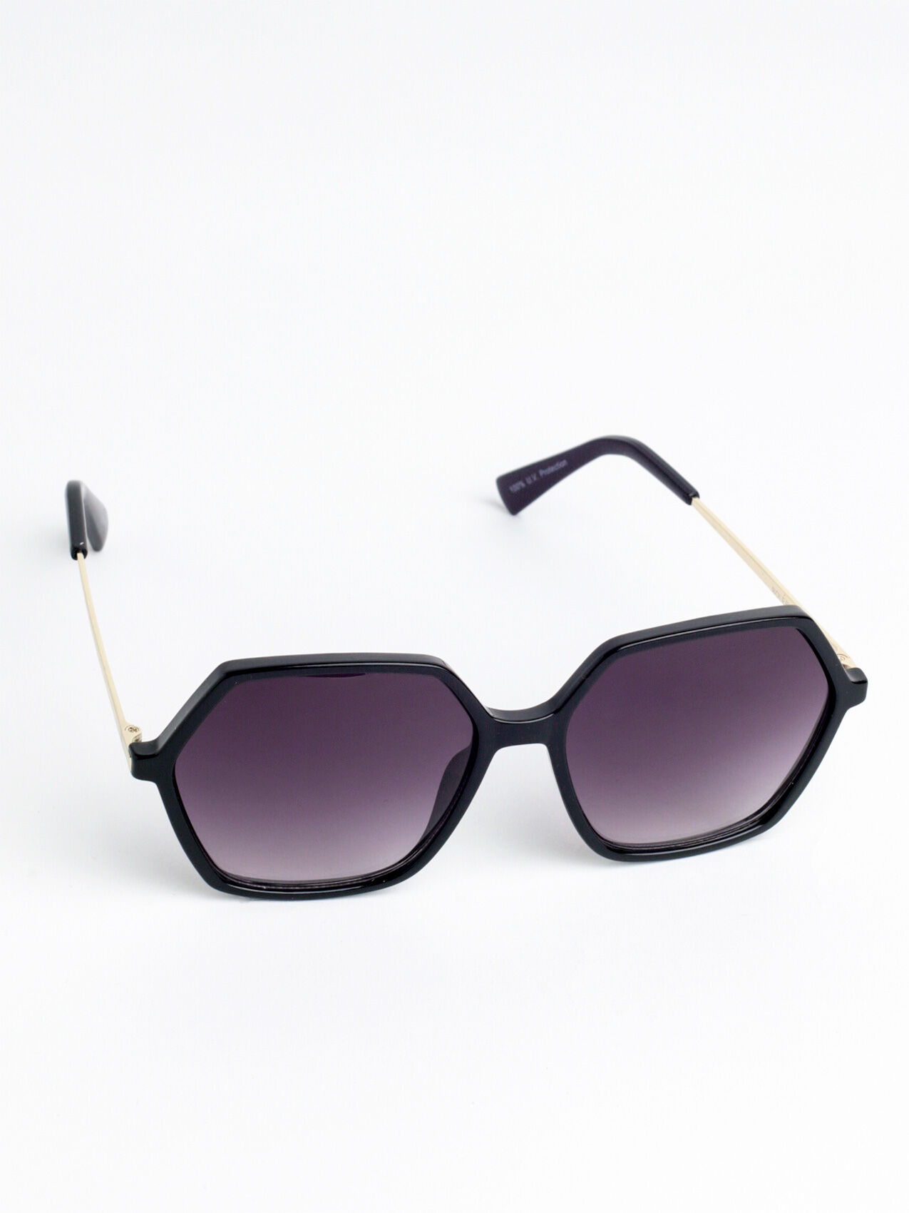 Hexagon sunglasses black outlet