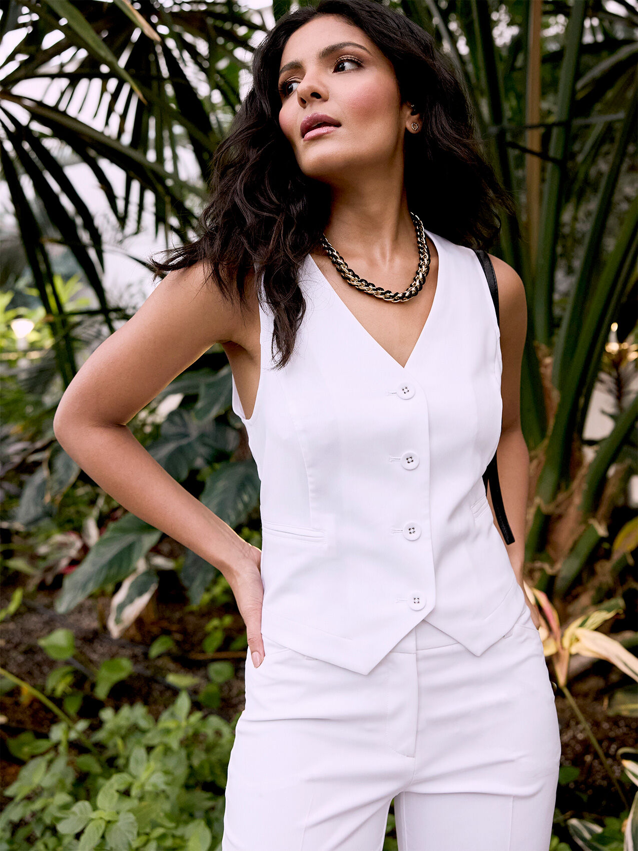 Button down and vest best sale