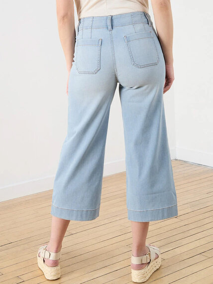 Haylie Wide Leg Crop Jeans Image 4