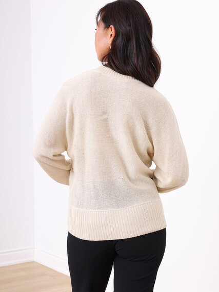 Petite Gold Shimmer Dolman Sweater Image 3