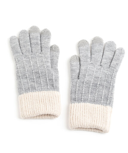 Contrast Ribbed Knit Glove Image 1
