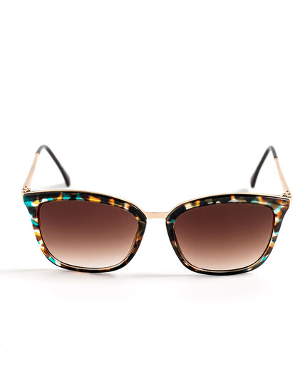 Brown Metal Frame Sunglasses Image 1