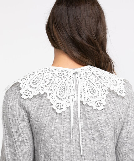 White Crochet Collar Image 5