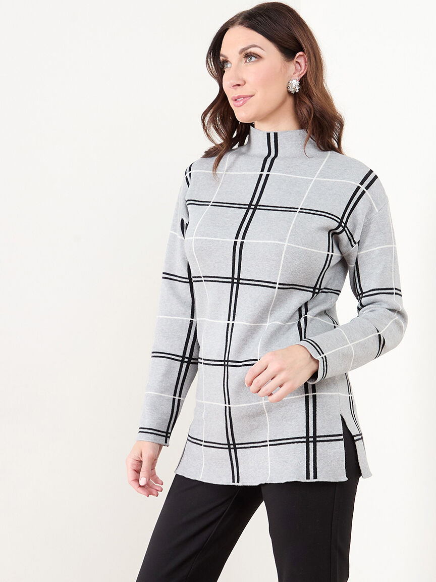 Mock neck tunic tops store