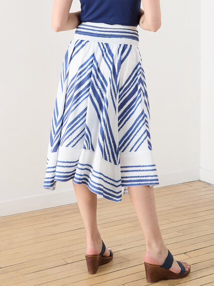 Chevron Stripe Crinkle Skirt Image 5