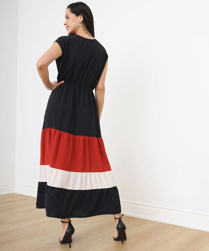 Petite Short Sleeved Tiered Maxi Dress Image 3