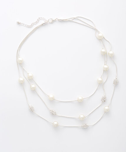 Bejewelled Pearl Necklace Image 2