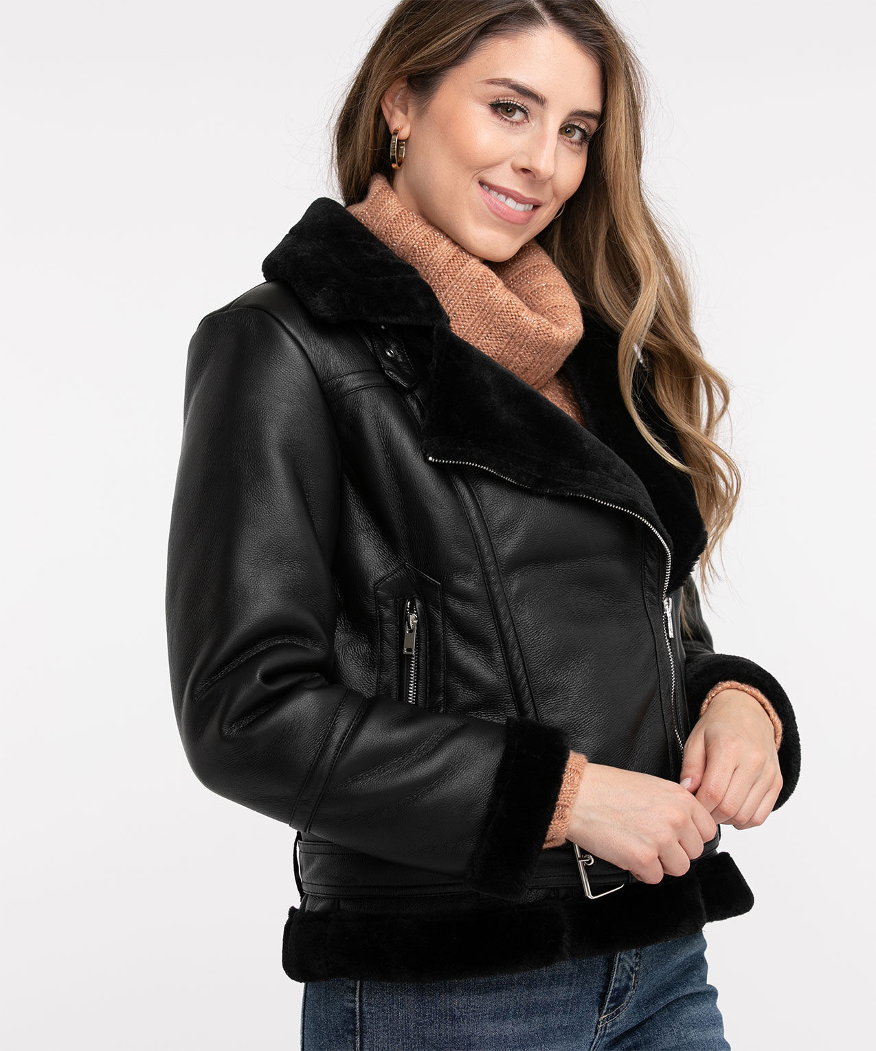 Black pleather jackets shop