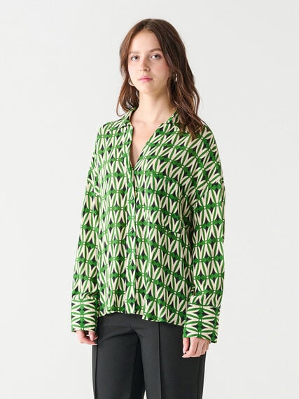 Long Sleeve Printed Blouse by Black Tape Image 2
