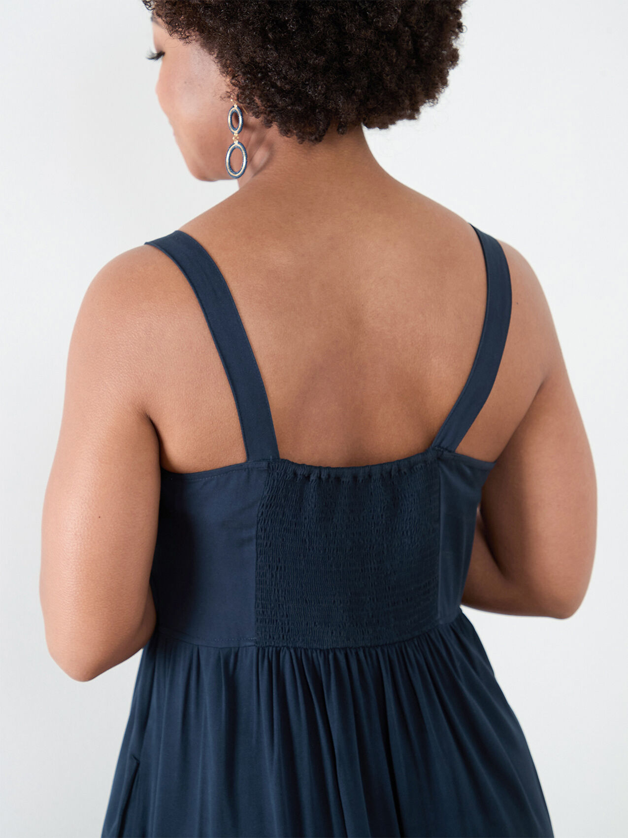 Petite Viscose Button Front Maxi Dress