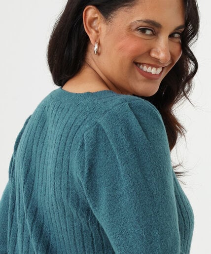 Square Neck Pullover with Puff Shoulders Image 6