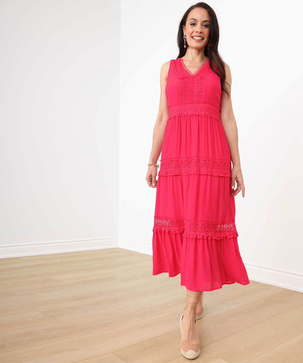 Petite gauze cheap maxi dress