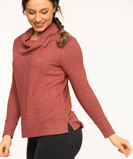 Cowl Neck Lightweight Knit Top Image 4