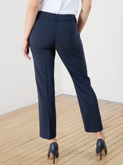 Leah Navy Straight Ankle Pant Image 6
