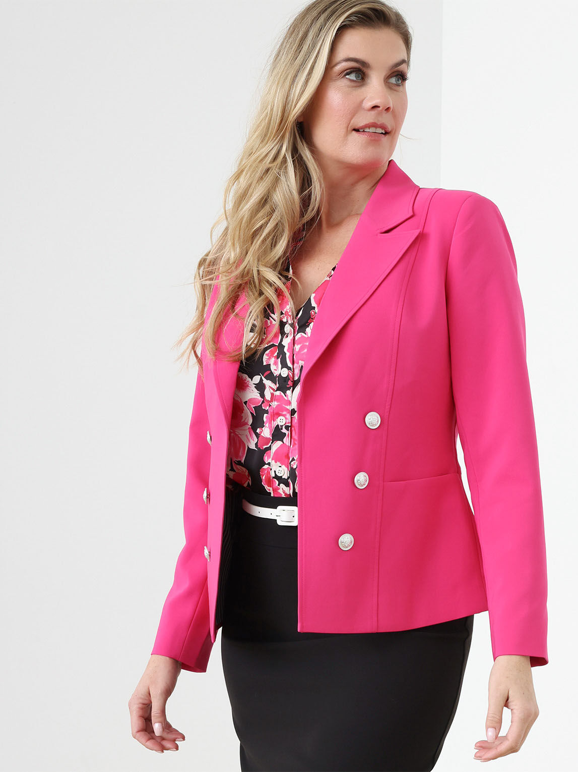 Pink military blazer deals