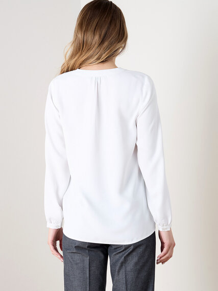 Petite Relaxed Fit Ruched Shoulder Blouse Image 3