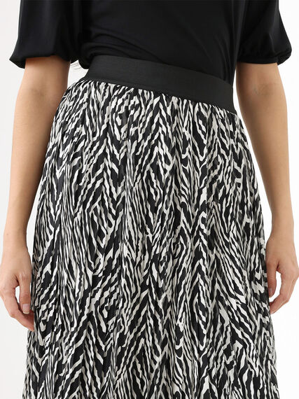 Zebra Print Pleated Skirt Image 5