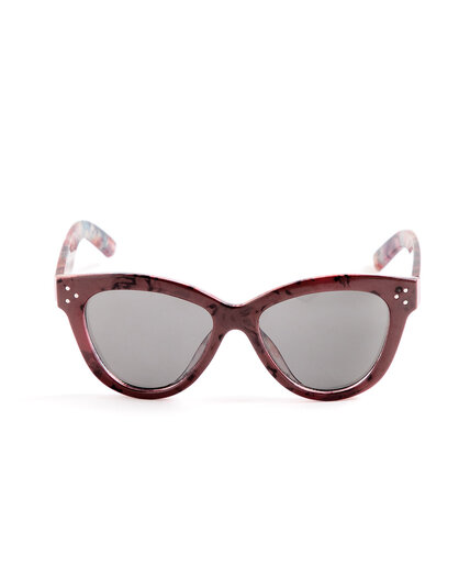 Red Floral Cateye Sunglasses Image 2