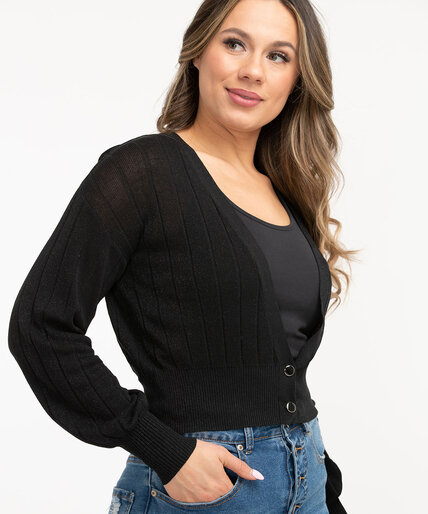 Short Button Front Cardigan Image 1