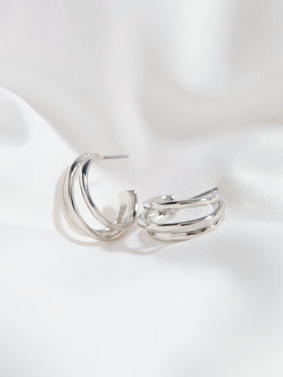 Silver Stud and Small Hoop Earring Pack