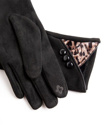 Leopard Detail Text Gloves Image 2
