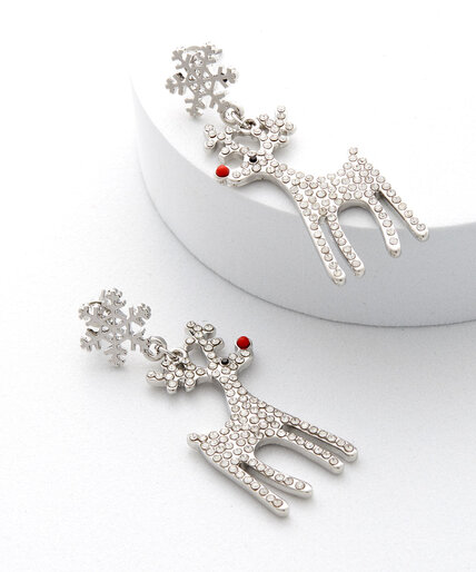 Crystal Reindeer Earrings Image 1