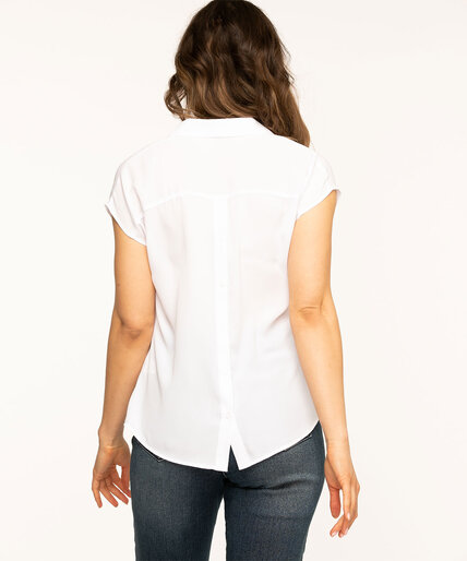 Notch Collar Popover Blouse Image 5