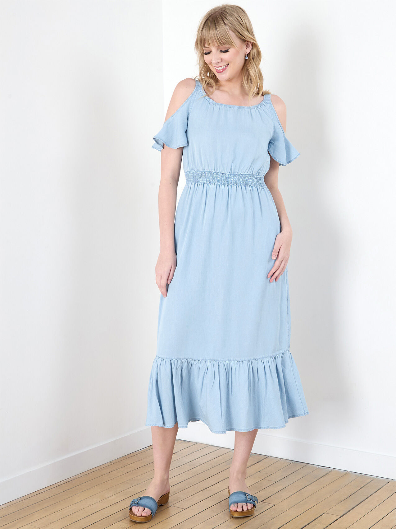 Cold Shoulder Midi Dress