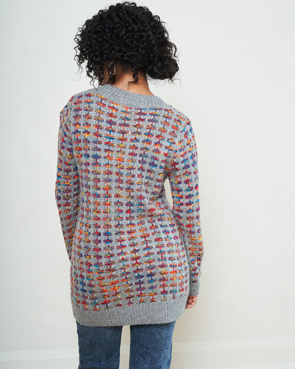 Colourful Button Front Cardigan Image 4
