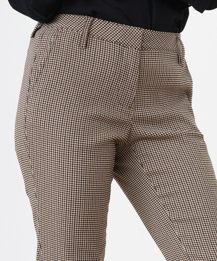 Jacquard Mini-Houndstooth Slim-Leg Pant Image 5