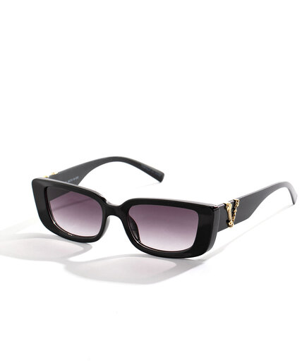 Black Almond Frame Sunglasses Image 1