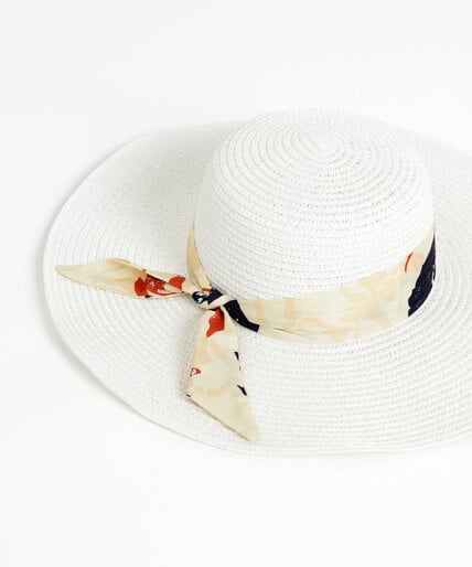 Wide-Brim Straw Hat with Sash Image 2