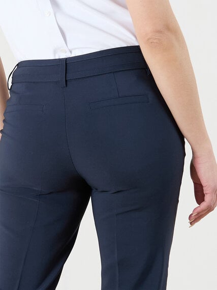 Leah Navy Straight Ankle Pant Image 4