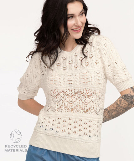 Recycled Open Stitch Sweater Image 1