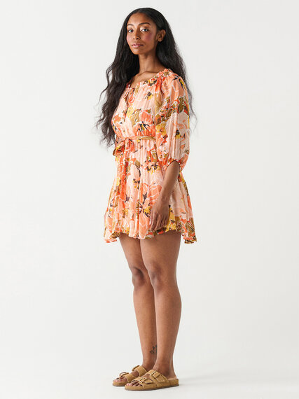 Puff Sleeve Mini Dress with Belt by Dex Image 2