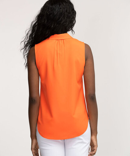 Sleeveless Button Front Blouse Image 3