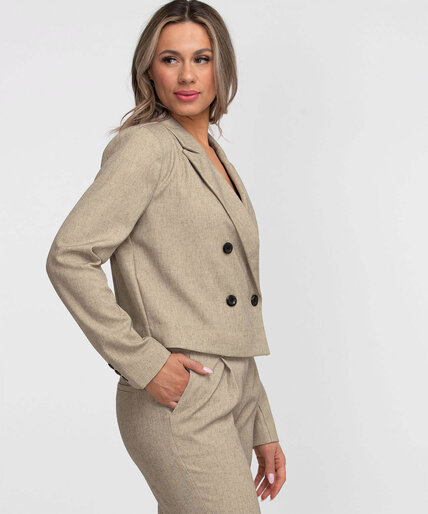 Cropped Double Breasted Blazer Image 5
