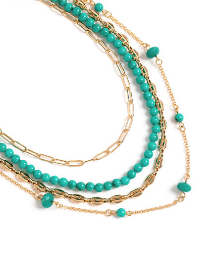 Turquoise Beaded Layer Necklace Image 2