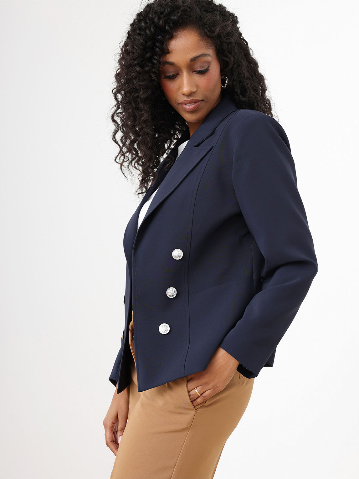 Navy blue military blazer hotsell